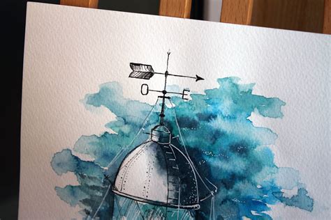 Lighthouse Painting Seascape Original Art Seaside Watercolor | Etsy