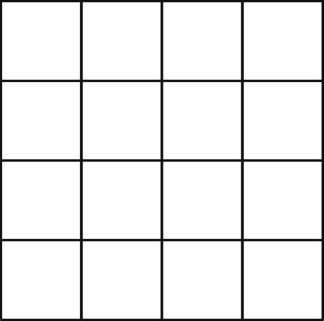 4 X 4 Grid Template