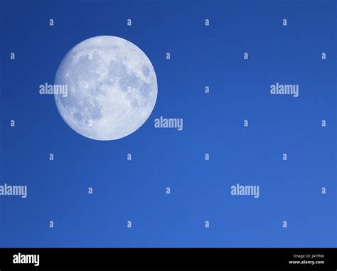 Big moon in the night blue sky Stock Photo - Alamy