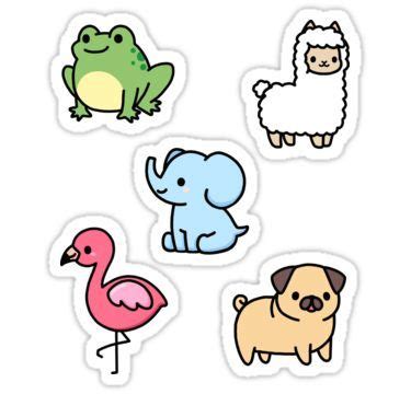Cute Animal Sticker Pack 4 Sticker | Cute stickers, Preppy stickers, Animal stickers