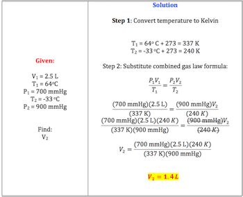 Combined Gas Law | Definition, Formula & Example - Lesson | Study.com