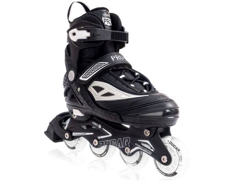 Pro Stars Inline Skates with Illuminating Front Wheels Black/ White ...