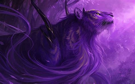 Purple Fantasy Lion Computer Wallpapers, Desktop Backgrounds ... | Black panther art, Panther ...