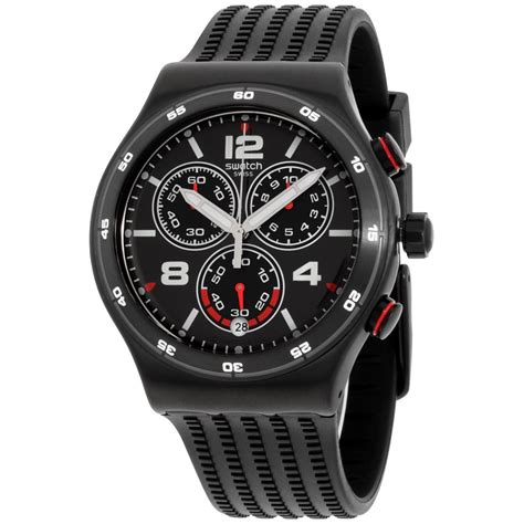 Swatch Irony Destination Shanghai Black Dial Silicone Strap Men's Watch ...