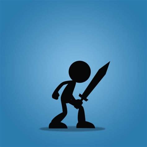 Stick Swordman - 2D Character Sprite - Royalty Free Game Art | Game art ...