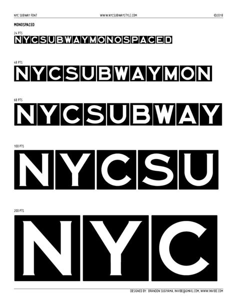 Homepage | NYC Subway Font