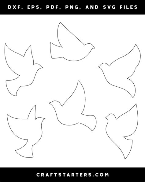 Dove Pattern Template