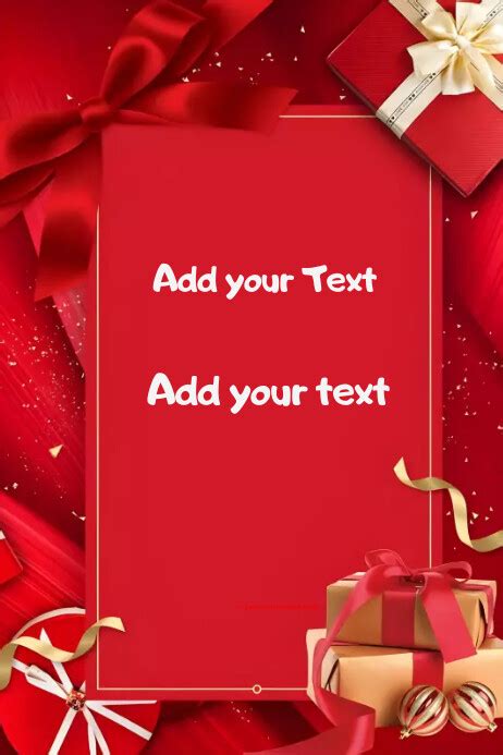 red christmas invitation background Template | PosterMyWall