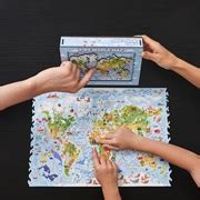 Figured Wooden Puzzle Kids World Map 100 Pcs - Puzzles | UNIDRAGON - Joue Club