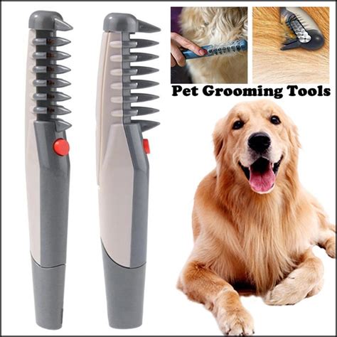 DODOING Electric Pet Grooming Tools Hair Trimming Grooming Comb Dog Cat Hairdressing Tool Pet ...