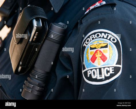 Close Up of Toronto Police Officers Badge, Equipment & Uniform, Toronto, Canada Stock Photo - Alamy