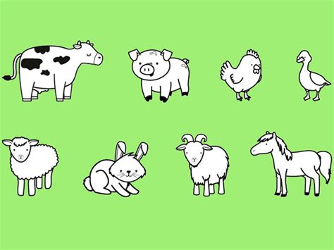 Animales de la granja: dibujo para colorear e imprimir