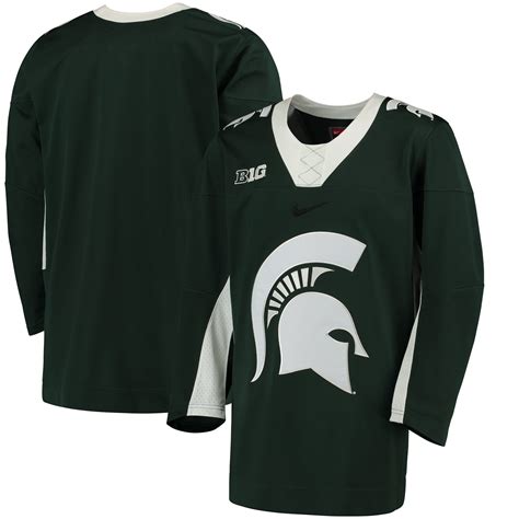 Nike Michigan State Spartans Green Replica Hockey Jersey