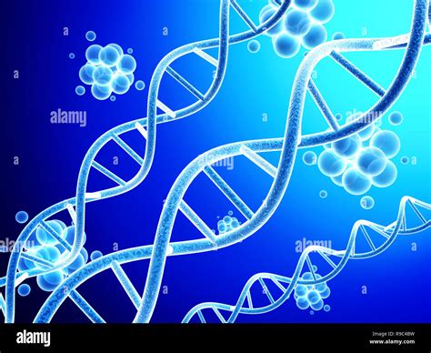 Digital 3d model of DNA structure and molecules Stock Photo - Alamy