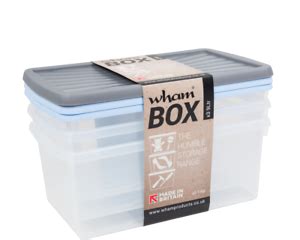 9L WHAM STORAGE BOXES PLASTIC CONTAINER STORAGE BASKET CLEAR WITH ...