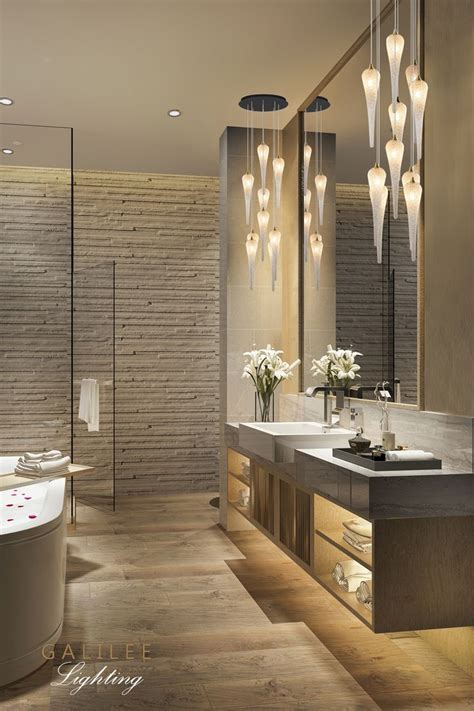 Modern Bathroom Lighting with Zen Vibes