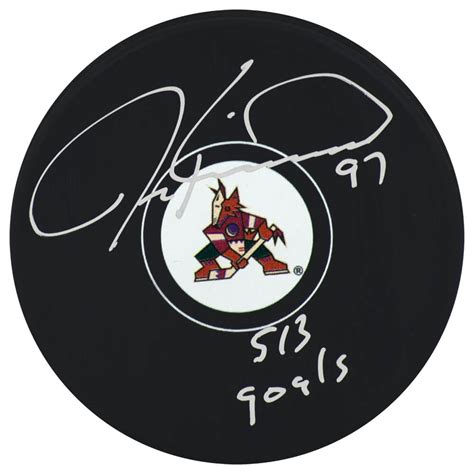 Schwartz Sports Memorabilia ROEPUC411 Jeremy Roenick Signed Arizona Coyotes Logo Hockey Puck ...