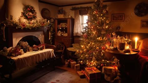 Christmas In A Traditional Victorian House Background, Pictures Of Old ...