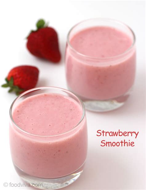 Strawberry Smoothie Recipe - Refreshing Smoothie With Yogurt and Milk