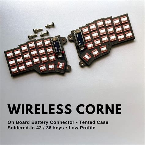 Buy Pre-soldered Wireless Corne Low Profile Keyboard - Corne UltraLight ...