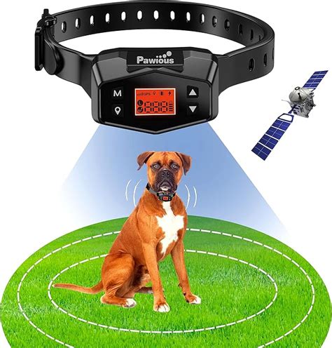 Pawious GPS Dog Fence Training Collar - Wireless Pet Containment System, Radius up to 1000 Yards ...