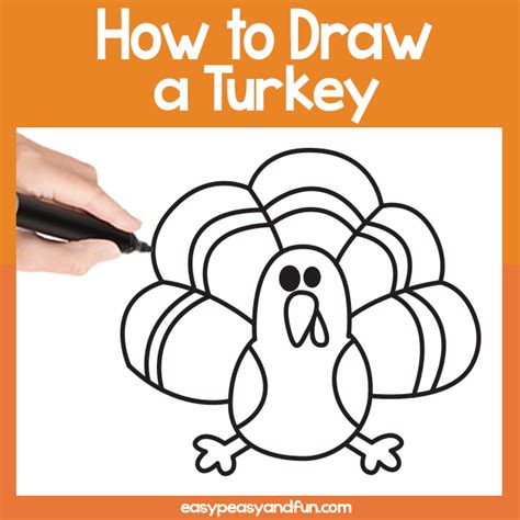 How to Draw a Turkey - Easy Peasy and Fun