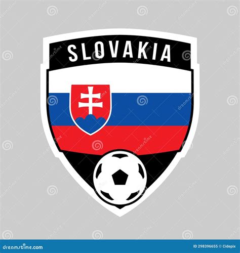 Shield Football Team Badge of Slovakia Stock Vector - Illustration of ...