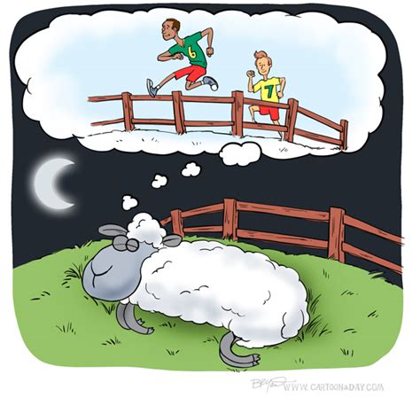 Sheep Counting People Cartoon