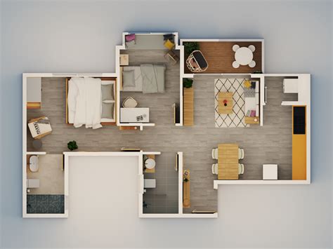 Create 3D Floor Plan Renders with Sketchup, Vray and Flextools ...