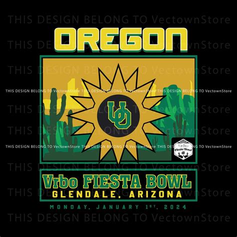 Oregon Vrbo Fiesta Bowl 2024 SVG