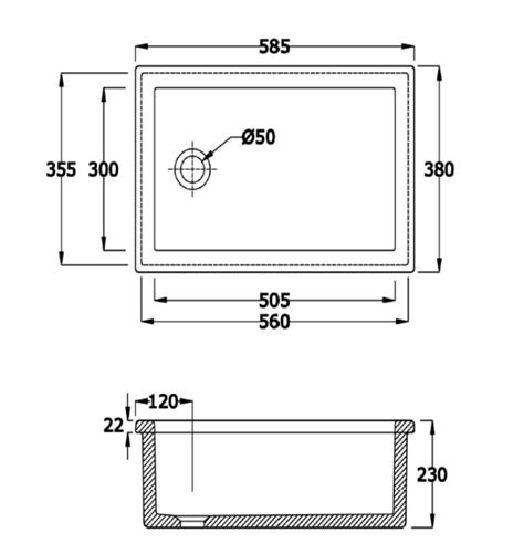 RAK Lab Sinks 330x330x180 Laboratory Sink 2 | Bathroom Supplies Online