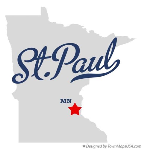 Saint Paul Mn Map - World Map Wall Sticker