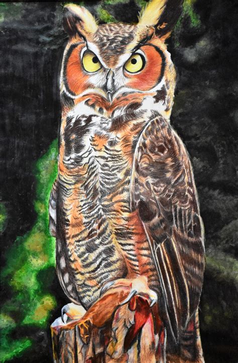 The Great Horned Owl by meltheeartist on DeviantArt