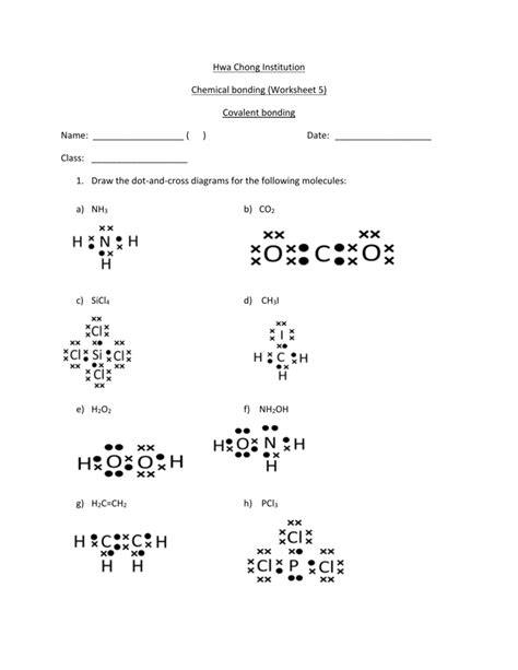 Covalent Bonding Worksheet Answers – E Street Light