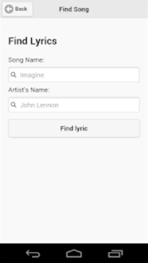 Find Song Lyrics for Android - Download