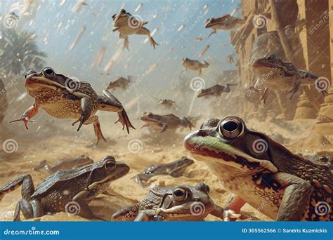 Plague of Frogs in Egypt, Bible Story. Generative AI Stock Illustration - Illustration of ...