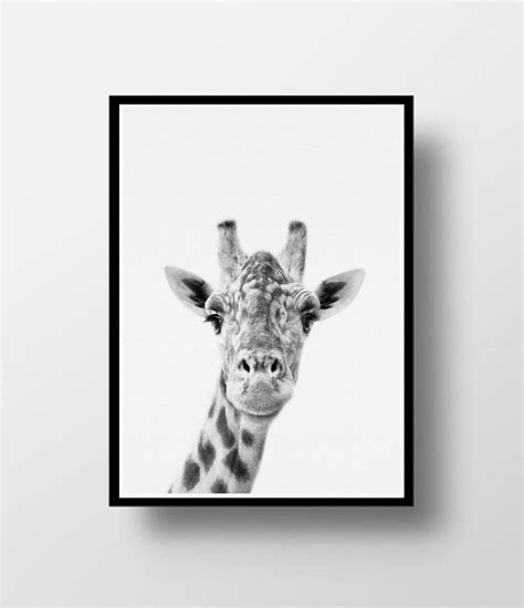 Giraffe Print Nursery Animals Nursery Wall Art Safari - Etsy