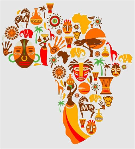 Creative Map Of Africa, african Culture, map of africa, folkcustom, australia Map, africa Map ...