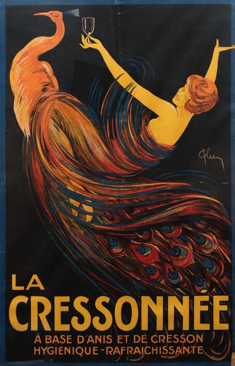 Sold at Auction: 1920's French Art Deco Poster La Cressonier