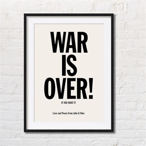 War is Over Poster - Etsy