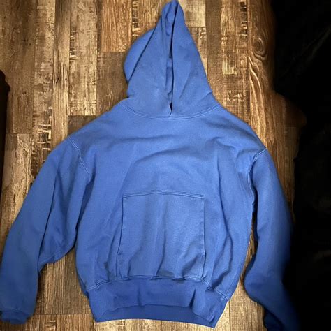 Yeezy Men's Blue Hoodie | Depop