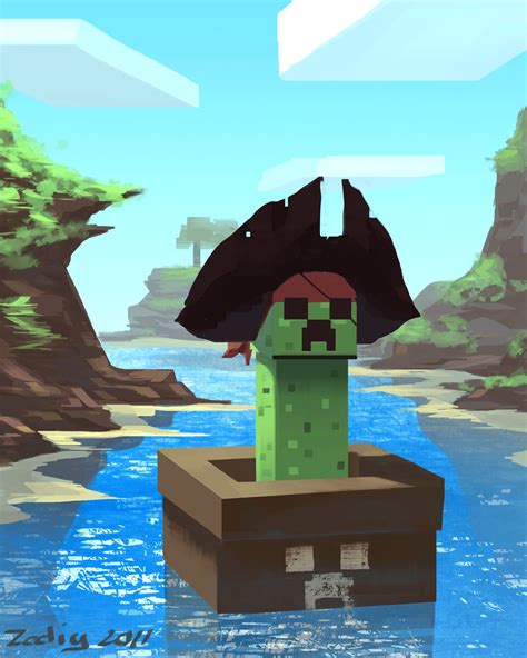 The minecraft creeper pirate by Zedig on deviantART | Minecraft pictures, Minecraft drawings ...