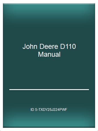 [Mod-PDF] John Deere D110 Manual – Telegraph