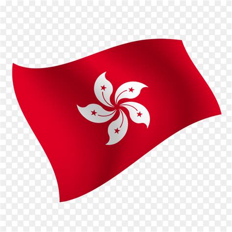 Hong Kong flag waving vector on transparent background PNG - Similar PNG