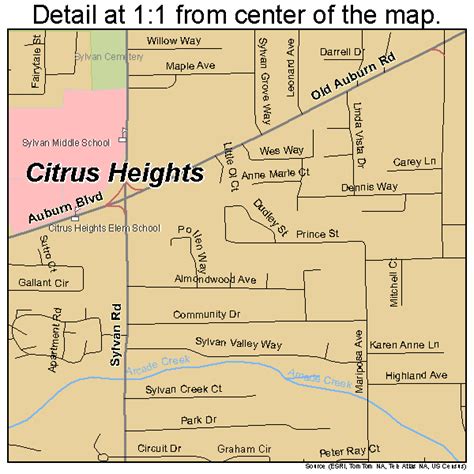 Citrus Heights California Street Map 0613588