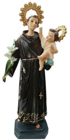 Polymarble Saint Anthony Padua Statue, Color : Black at Rs 850 / Piece ...