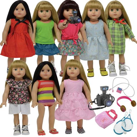 18 Inch Doll Clothes and Doll Accessories fits American Girl Doll - Doll Clothing outfits ...