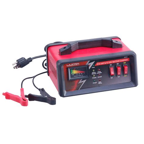 Ultra Performance 2/6 Amp 6/12 Volt Manual Battery Charger Trickle Charger