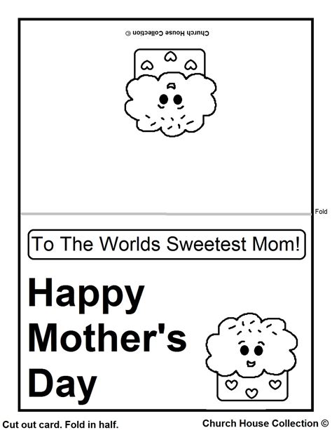 Church House Collection Blog: Printable Mother's Day Cards For Kids To Color