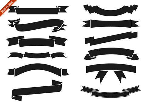 Ribbon Vector Black White Png | Free download on ClipArtMag